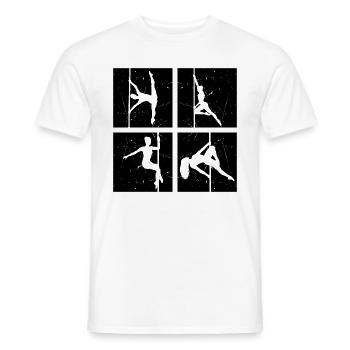 Pole Dance Silhouette - Pole Dancing Pole Dancer P - Männer T-Shirt - Weiß - Vorne - AI Model Male 178 dark (178cm)