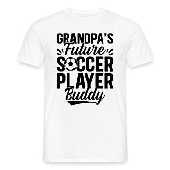 Soccer Kids - Grandpa's Future Soccer Player Buddy - Men's T-Shirt - white - Front - AI Model Male 178 dark (178cm)