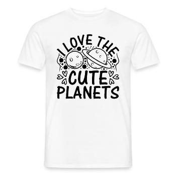 Astronomie Planètes du système solaire - J’aime le mignon P - T-shirt homme - blanc - Devant - AI Model Male 178 dark (178cm)