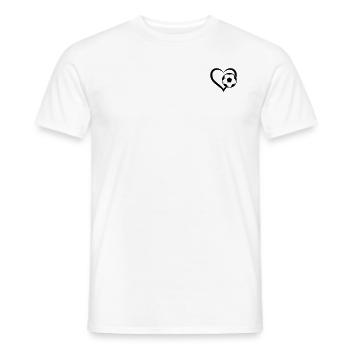 Soccer Heart Soccer Ball Heart Soccer Heart Soccer - Men's T-Shirt - white - Front - AI Model Male 178 dark (178cm)