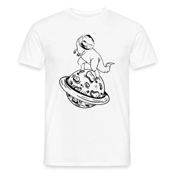 Astronaute Dino Astronaute Astronaute aérospatial Dinos - T-shirt homme - blanc - Devant - AI Model Male 178 dark (178cm)