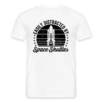 Vaisseau spatial de voyage spatial facilement distrait par l’espace - T-shirt homme - blanc - Devant - AI Model Male 178 dark (178cm)