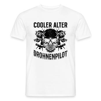 Quadrocopter Drohne Pilot - Cooler Alter Drohnenpi - Männer T-Shirt - Weiß - Vorne - AI Model Male 178 dark (178cm)