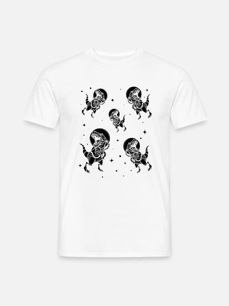 Dino Astronaut - Space Exploration Dinosaur Astron - Männer T-Shirt - Weiß
