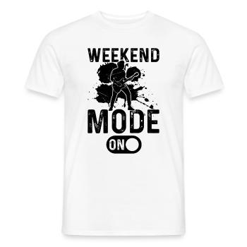 Weekend Mode On - Bass Guitarist Bass Guitar Playe - Männer T-Shirt - Weiß - Vorne - AI Model Male 178 dark (178cm)