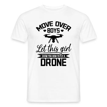 Drone Pilot Lady - Quadcopter Drone Pilot Girls - T-shirt homme - blanc - Devant - AI Model Male 178 dark (178cm)