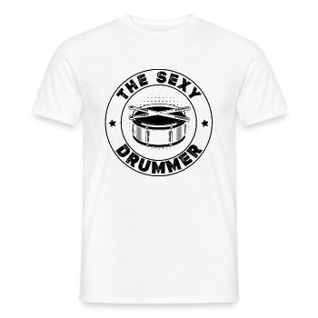 The Sexy Drummer - Drum Playing Drummer Drum Playe - Men's T-Shirt - white - Front - AI Model Male 178 dark (178cm)
