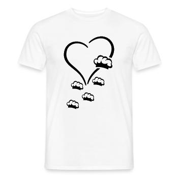 Chefs Design Chef's Hats In A Heart Chef Cook Food - Männer T-Shirt - Weiß - Vorne - AI Model Male 178 dark (178cm)