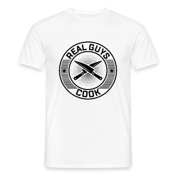 Real Guys Cook Chef Cook Tools Culinary Kitchen Ch - Männer T-Shirt - Weiß - Vorne - AI Model Male 178 dark (178cm)