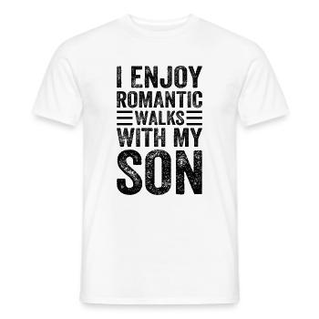 I Enjoy Romantic Walks With My Son - Dad And Son F - Männer T-Shirt - Weiß - Vorne - AI Model Male 178 dark (178cm)