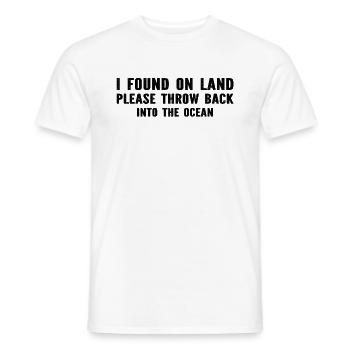 Diving - I Found On Land Please Throw Back Into Th - Men's T-Shirt - white - Front - AI Model Male 178 dark (178cm)