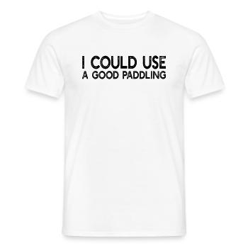 Kayak Kayaker - I Could Use A Good Paddling Kayak - Men's T-Shirt - white - Front - AI Model Male 178 dark (178cm)