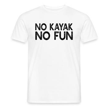 No Kayak No Fun - Kayaking Kayak - T-shirt homme - blanc - Devant - AI Model Male 178 dark (178cm)