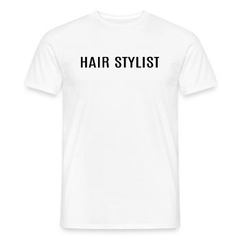 Barbier - Coiffeur - T-shirt homme - blanc - Devant - AI Model Male 178 dark (178cm)