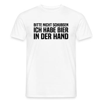 Mallorca - Bitte Nicht Schubsen Ich Habe Bier In D - Männer T-Shirt - Weiß - Vorne - AI Model Male 178 dark (178cm)