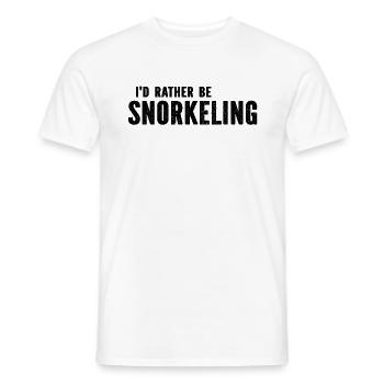 Snorkeler Snorkeling - I'd Rather Be Snorkeling - Men's T-Shirt - white - Front - AI Model Male 178 dark (178cm)