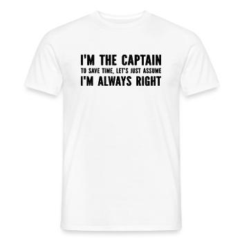 Drôle de capitaine de voile - Je suis le capitaine pour sauver Ti - T-shirt homme - blanc - Devant - AI Model Male 178 dark (178cm)