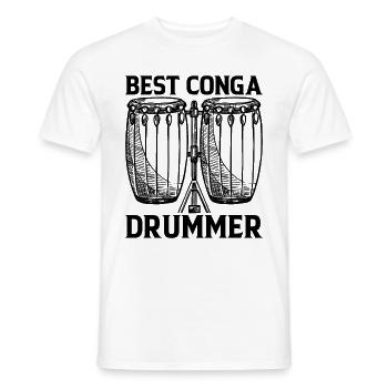 Best Conga Drummer Conga Player Conga Drummer - Men's T-Shirt - white - Front - AI Model Male 178 dark (178cm)