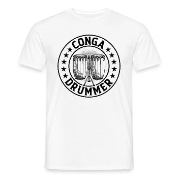 Conga Drummer - Männer T-Shirt - Weiß - Vorne - AI Model Male 178 dark (178cm)