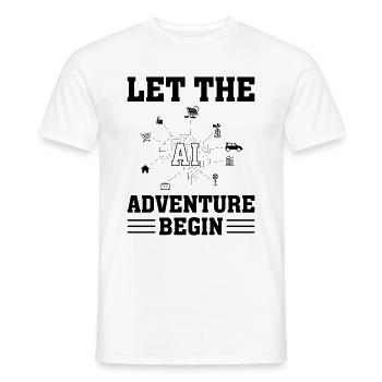Let The Adventure Begin - Machine Learning Ai Arti - Männer T-Shirt - Weiß - Vorne - AI Model Male 178 dark (178cm)