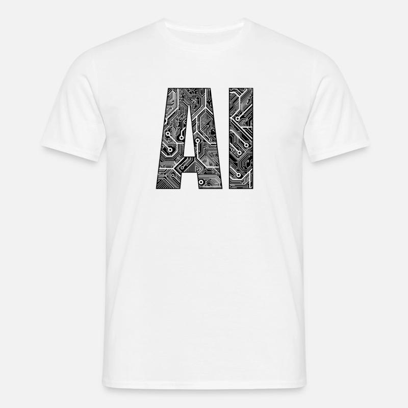 AI - Artificial Intelligence Machine Learning - Männer T-Shirt - Weiß