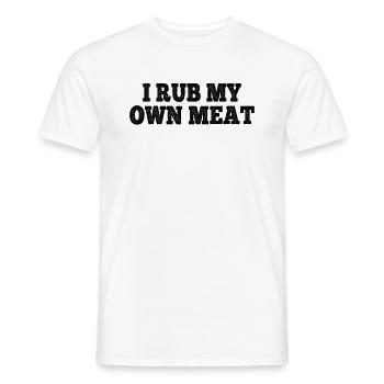 Funny BBQ - Je frotte ma propre viande - T-shirt homme - blanc - Devant - AI Model Male 178 dark (178cm)