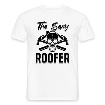 The Sexy Roofer - Roofing Contractor Sexy Roofer - Männer T-Shirt - Weiß - Vorne - AI Model Male 178 dark (178cm)