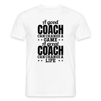 Un bon entraîneur peut changer un match Un grand entraîneur Lacro - T-shirt homme - blanc - Devant - AI Model Male 178 dark (178cm)