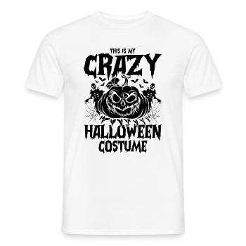 C’est mon costume d’Halloween fou - citrouille drôle - T-shirt homme - blanc - Devant - AI Model Male 178 dark (178cm)