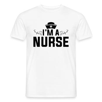 Registered Nurse Hospital Nurse Hospice Nurse - I' - Men's T-Shirt - white - Front - AI Model Male 178 dark (178cm)