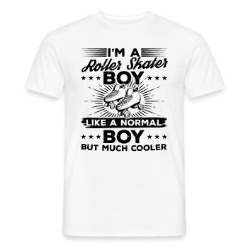 I'm A Roller Skater Boy Like A Normal Boy But Much - Men's T-Shirt - white - Front - AI Model Male 178 dark (178cm)