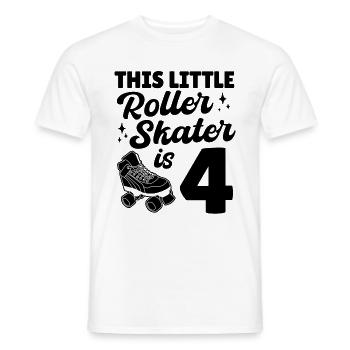 This Little Roller Skater Is 4 Years Old Roller Sk - Men's T-Shirt - white - Front - AI Model Male 178 dark (178cm)