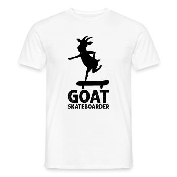 Skateboarder Goat Funny Skateboarding GOAT Skatebo - Männer T-Shirt - Weiß - Vorne - AI Model Male 178 dark (178cm)