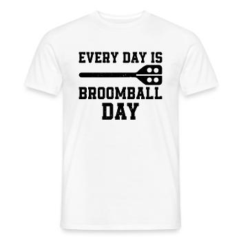 Every Day Is Broomball Day - Broomball Player - Men's T-Shirt - white - Front - AI Model Male 178 dark (178cm)