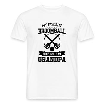 Mon copain de ballon-balai préféré m’appelle Grand-père balai - T-shirt homme - blanc - Devant - AI Model Male 178 dark (178cm)