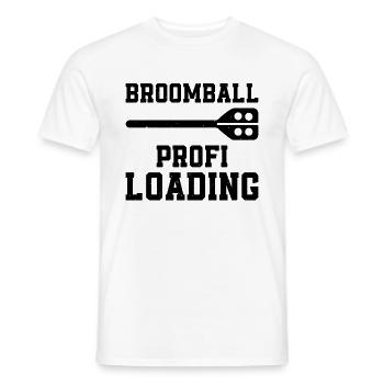 Broomball Pro Loading - Playing Broomball Player - Men's T-Shirt - white - Front - AI Model Male 178 dark (178cm)