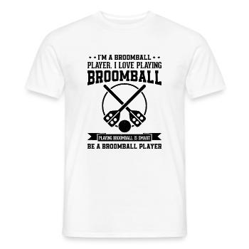 I'm A Broomball Player I Love Playing Broomball - Men's T-Shirt - white - Front - AI Model Male 178 dark (178cm)