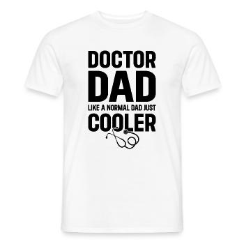 Docteur Papa Comme Un Papa Normal Juste Plus Cool - Papa D - T-shirt homme - blanc - Devant - AI Model Male 178 dark (178cm)