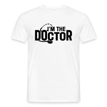 Stéthoscope de médecin d’hôpital - Je suis le médecin - T-shirt homme - blanc - Devant - AI Model Male 178 dark (178cm)