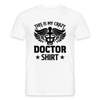 C’est mon médecin fou chemise médecin drôle - T-shirt homme - blanc - Devant - AI Model Male 178 dark (178cm)