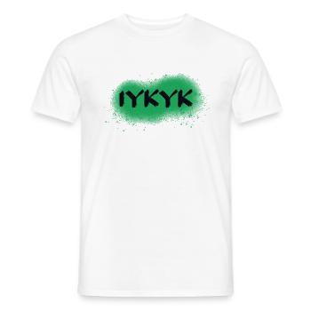 IYKYK - Männer T-Shirt - Weiß - Vorne - AI Model Male 178 dark (178cm)