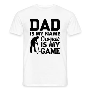 Papa est mon nom Le croquet est mon jeu - Joueur de croquet - T-shirt homme - blanc - Devant - AI Model Male 178 dark (178cm)