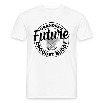 Grandpa's Future Croquet Buddy - Baby Croquet - Men's T-Shirt - white - Front - AI Model Male 178 dark (178cm)