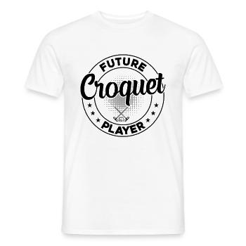 Future Croquet Player - Baby Croquet Player - Men's T-Shirt - white - Front - AI Model Male 178 dark (178cm)
