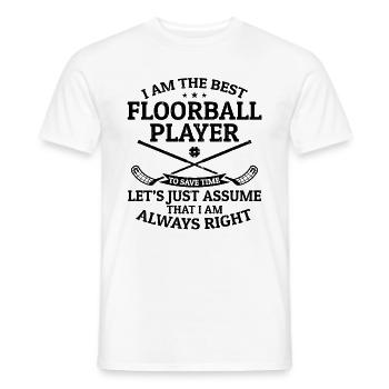 Je suis le meilleur joueur de floorball - T-shirt homme - blanc - Devant - AI Model Male 178 dark (178cm)