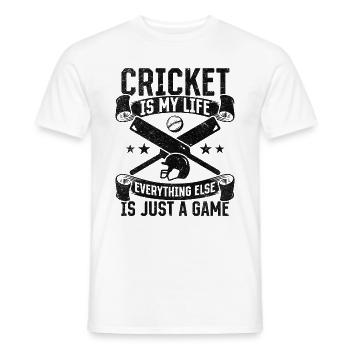 Cricket Quotes Cricket Saying Cricketing Cricket - Männer T-Shirt - Weiß - Vorne - AI Model Male 178 dark (178cm)