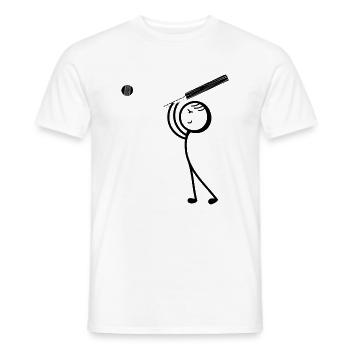 Cricket Stick Figure Funny Cricket Player - Männer T-Shirt - Weiß - Vorne - AI Model Male 178 dark (178cm)