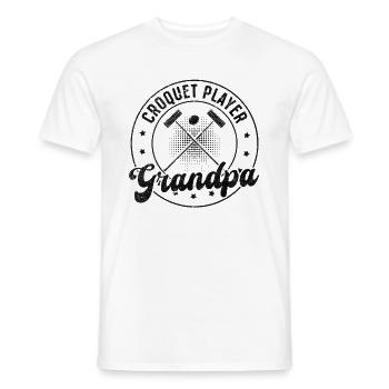 Croquet Player Grandpa - Croquet Game Croquet Gran - Men's T-Shirt - white - Front - AI Model Male 178 dark (178cm)