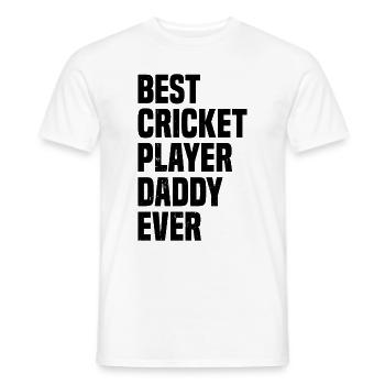 Best Cricket Player Daddy Ever - Cricketing Cricke - Männer T-Shirt - Weiß - Vorne - AI Model Male 178 dark (178cm)