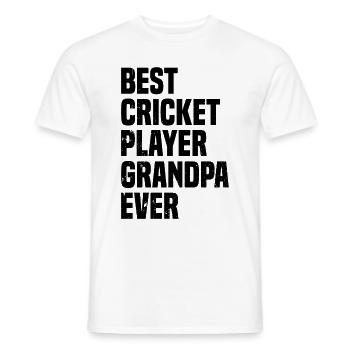 Meilleur grand-père joueur de cricket de tous les temps - Cricketing Gran - T-shirt homme - blanc - Devant - AI Model Male 178 dark (178cm)